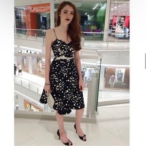 Vintage Black Sequin Dress Size 2